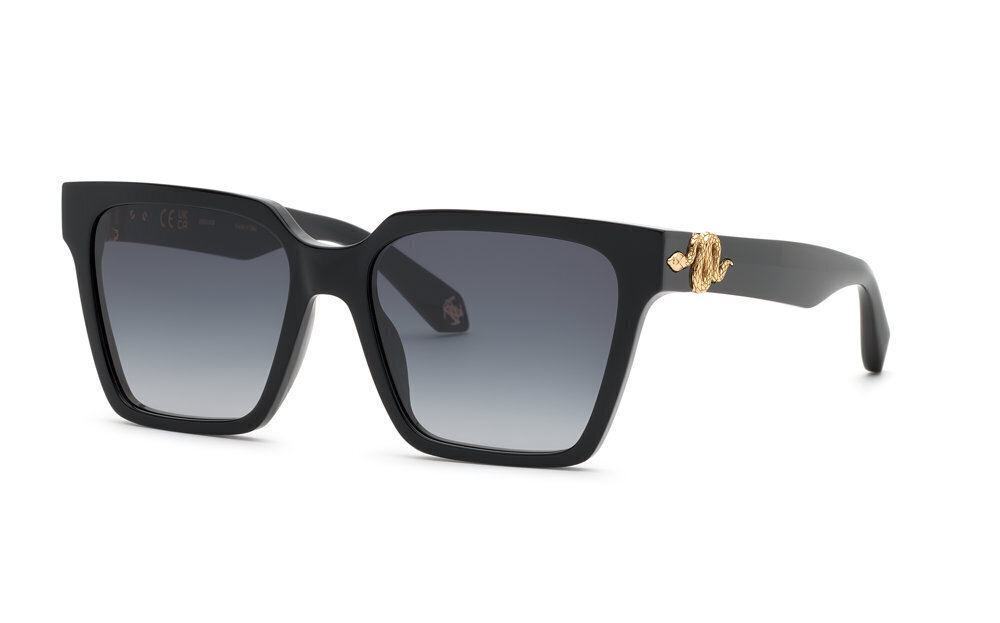ROBERTO CAVALLI SUN SRC153M Sunglasses BLACK W SMOKE GRAD. (0700) 56mm